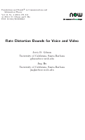 Cover page: Rate Distortion Bounds for Voice and Video