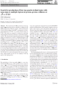 Cover page: Search for production of four top quarks in final states with same-sign or multiple leptons in proton–proton collisions at s=13TeV