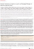 Cover page: Genome Variation in Cryptococcus gattii, an Emerging Pathogen of Immunocompetent Hosts