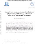 Cover page: Search for new resonances in mass distributions of jet pairs using 139 fb−1 of pp collisions at s = 13 TeV with the ATLAS detector