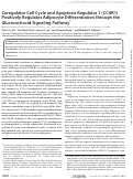 Cover page: Coregulator cell cycle and apoptosis regulator 1 (CCAR1) positively regulates adipocyte differentiation through the glucocorticoid signaling pathway.