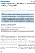 Cover page: Intestinal Tumorigenesis Is Not Affected by Progesterone Signaling in Rodent Models