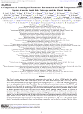 Cover page: A Comparison of Cosmological Parameters Determined from CMB Temperature Power Spectra from the South Pole Telescope and the Planck Satellite