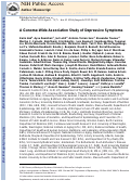 Cover page: A Genome-Wide Association Study of Depressive Symptoms