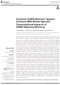 Cover page: Common CHD8 Genomic Targets Contrast With Model-Specific Transcriptional Impacts of CHD8 Haploinsufficiency