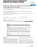 Cover page: Comparative validation of the IPAQ and the 7-Day PAR among women diagnosed with breast cancer