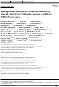 Cover page: Age‐dependent white matter disruptions after military traumatic brain injury: Multivariate analysis results from ENIGMA brain injury