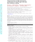 Cover page: Characterization of high-temperature performance of cesium vapor cells with anti-relaxation coating