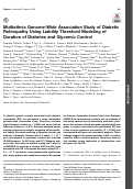 Cover page: Multiethnic Genome-wide Association Study of Diabetic Retinopathy using Liability Threshold Modeling of Duration of Diabetes and Glycemic Control