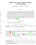 Cover page: Metrics for Matrix-valued Measures via Test Functions