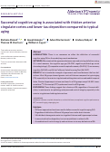 Cover page: Successful cognitive aging is associated with thicker anterior cingulate cortex and lower tau deposition compared to typical aging