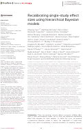 Cover page: Recalibrating single-study effect sizes using hierarchical Bayesian models.