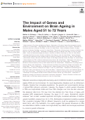 Cover page: The Impact of Genes and Environment on Brain Ageing in Males Aged 51 to 72 Years