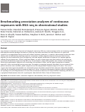 Cover page: Benchmarking association analyses of continuous exposures with RNA-seq in observational studies