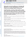 Cover page: White matter microstructure differences in individuals with dependence on cocaine, methamphetamine, and nicotine: Findings from the ENIGMA-Addiction working group