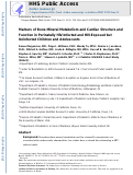 Cover page: Markers of Bone Mineral Metabolism and Cardiac Structure and Function in Perinatally HIV-Infected and HIV-Exposed but Uninfected Children and Adolescents.