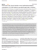 Cover page: Functional and clinical studies reveal pathophysiological complexity of CLCN4-related neurodevelopmental condition.