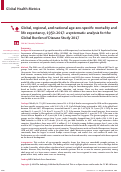 Cover page: Global, regional, and national age-sex-specific mortality and life expectancy, 1950–2017: a systematic analysis for the Global Burden of Disease Study 2017