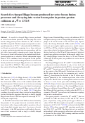 Cover page: Search for charged Higgs bosons produced in vector boson fusion processes and decaying into vector boson pairs in proton-proton collisions at s=13TeV.