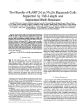 Cover page: Test Results of LARP 3.6 m Nb3Sn Racetrack Coils Support by Full-length and Segmented Shell Structures