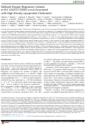 Cover page: Multiple Hepatic Regulatory Variants at the GALNT2 GWAS Locus Associated with High-Density Lipoprotein Cholesterol.