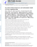 Cover page: Associations between depression and cardiometabolic health: A 27-year longitudinal study