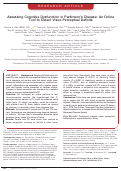 Cover page: Assessing cognitive dysfunction in Parkinson's disease: An online tool to detect visuo‐perceptual deficits