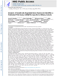 Cover page: Analysis of Genetically Regulated Gene Expression Identifies a Prefrontal PTSD Gene, SNRNP35, Specific to Military Cohorts