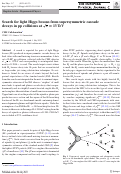 Cover page: Search for light Higgs bosons from supersymmetric cascade decays in pp collisions at s=13TeV.