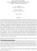 Cover page: Government Leasing Policy and the Multi-Stage Investment Timing Game in Offshore Petroleum Production