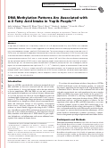 Cover page: DNA Methylation Patterns Are Associated with n–3 Fatty Acid Intake in Yup’ik People 1–3