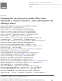 Cover page: Assessing the carcinogenic potential of low-dose exposures to chemical mixtures in the environment: the challenge ahead