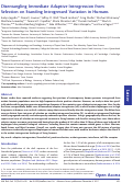 Cover page: Disentangling Immediate Adaptive Introgression from Selection on Standing Introgressed Variation in Humans