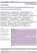 Cover page: Educational disparities in brain health and dementia across Latin America and the United States.