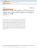 Cover page: Epigenome-wide meta-analysis of PTSD across 10 military and civilian cohorts identifies methylation changes in AHRR