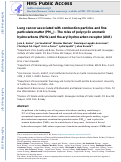 Cover page: Lung cancer associated with combustion particles and fine particulate matter (PM2.5) - The roles of polycyclic aromatic hydrocarbons (PAHs) and the aryl hydrocarbon receptor (AhR)