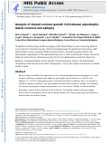 Cover page: Analysis of shared common genetic risk between amyotrophic lateral sclerosis and epilepsy