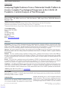 Cover page: Complex psychological responses to the COVID-19 pandemic: Digital phenotyping evidence from a large telemental health platform (Preprint)