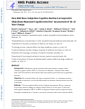 Cover page: How Well Does Subjective Cognitive Decline Correspond to Objectively Measured Cognitive Decline? Assessment of 10–12 Year Change