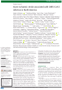 Cover page: Acute ischaemic stroke associated with SARS-CoV-2 infection in North America