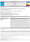 Cover page: Association between labor epidural analgesia and gut microbiota: a prospective cohort study