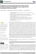 Cover page: Challenges in Determining the Role of Microbiome Evolution in Barrett’s Esophagus and Progression to Esophageal Adenocarcinoma