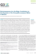 Cover page: Retrotransposons Are the Major Contributors to the Expansion of the Drosophila ananassae Muller F Element