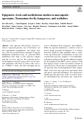 Cover page: Epigenetic clock and methylation studies in marsupials: opossums, Tasmanian devils, kangaroos, and wallabies.