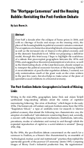 Cover page: The Profitability of Obscured Inequality: Toward a Social Theory of the Housing Bubble