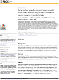 Cover page: Serum chemerin levels are independently associated with quality of life in colorectal cancer survivors: A pilot study