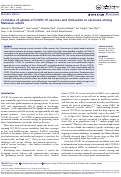 Cover page: Correlates of uptake of COVID-19 vaccines and motivation to vaccinate among Malawian adults.