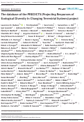 Cover page: The database of the PREDICTS (Projecting Responses of Ecological Diversity In Changing Terrestrial Systems) project