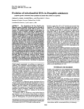 Cover page: Evolution of mitochondrial DNA in Drosophila subobscura