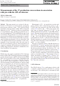 Cover page: Measurements of the W production cross sections in association with jets with the ATLAS detector